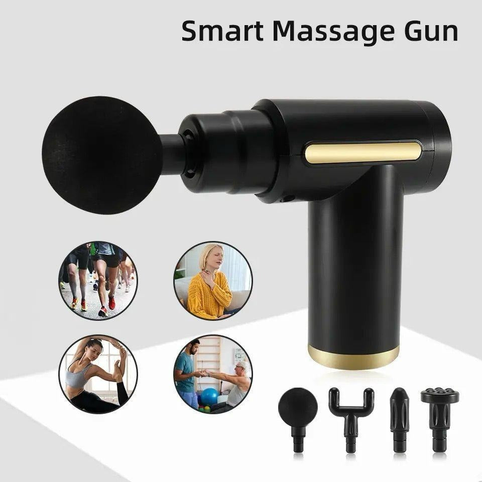 Smart Quiet Massage Gun with 4 Massage Heads