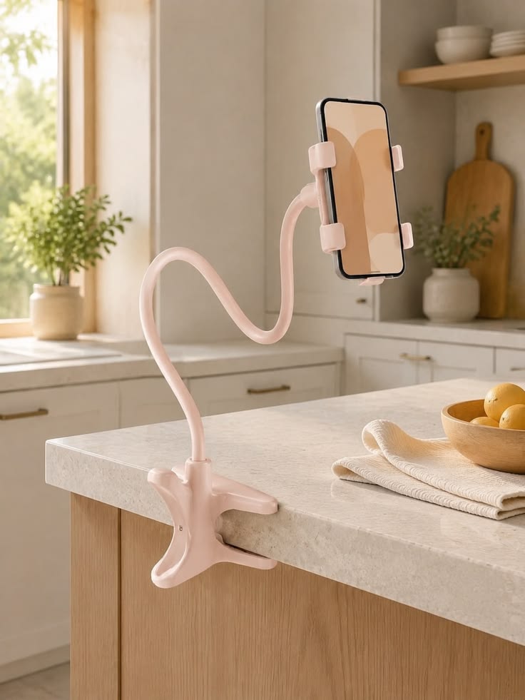 Flexible Gooseneck Phone Holder – 360° Adjustable | Random Color