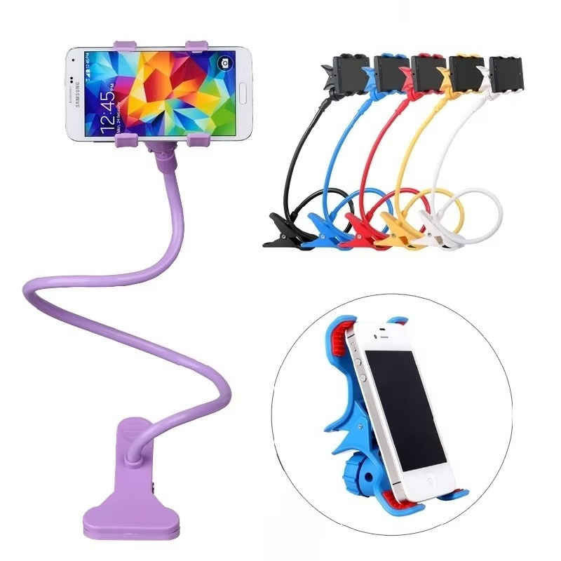 Flexible Gooseneck Phone Holder – 360° Adjustable | Random Color