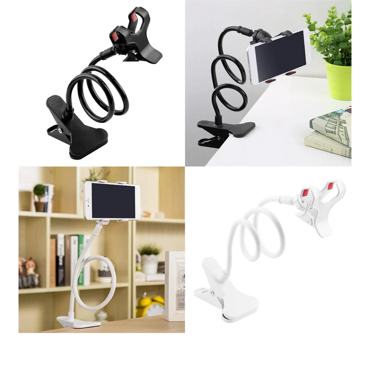 Flexible Gooseneck Phone Holder – 360° Adjustable | Random Color