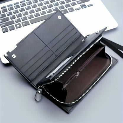 **Baellerry Long Wallet for Men & Women – Stylish Multi-Compartment Wallet for Cash, Cards & Daily Use – Black**