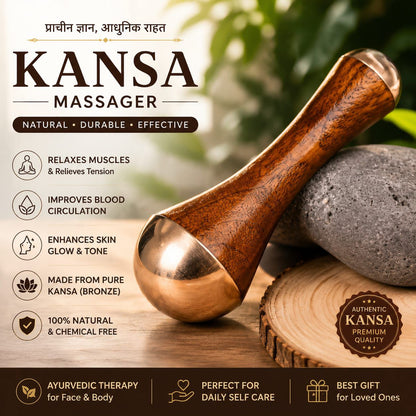 Premium Ayurvedic Kansa Massager - Natural & Chemical Free