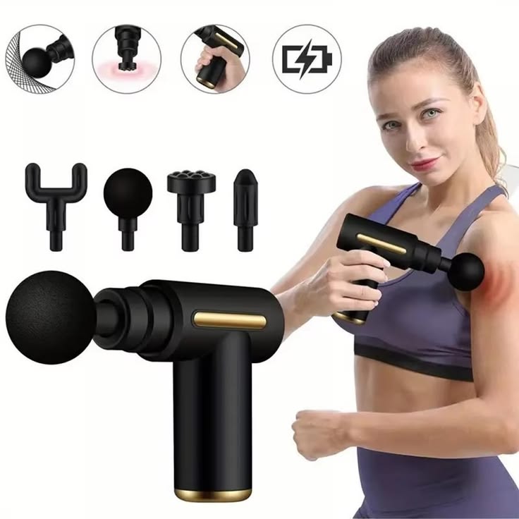 Smart Quiet Massage Gun with 4 Massage Heads