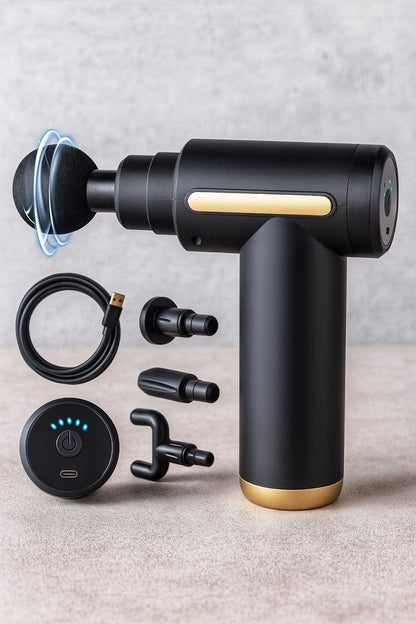 Smart Quiet Massage Gun with 4 Massage Heads